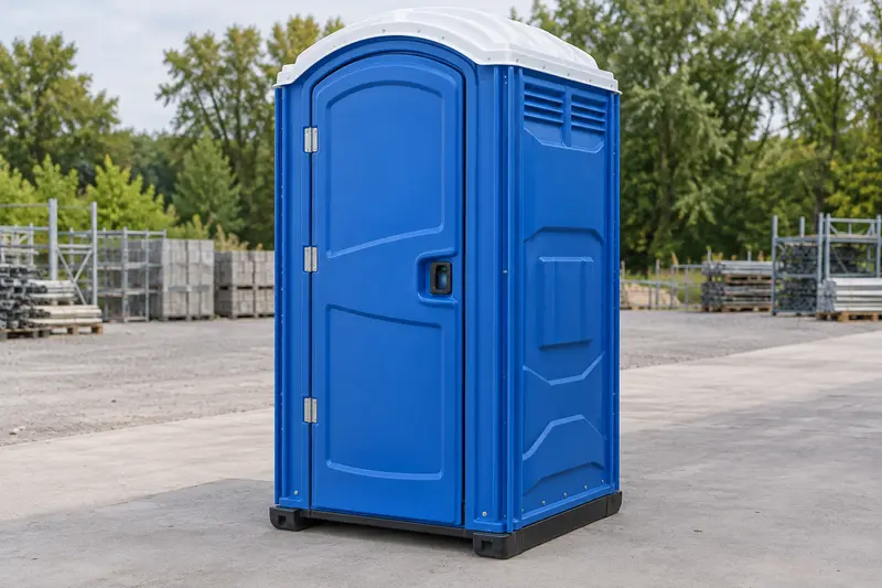 Blue standard portable toilet